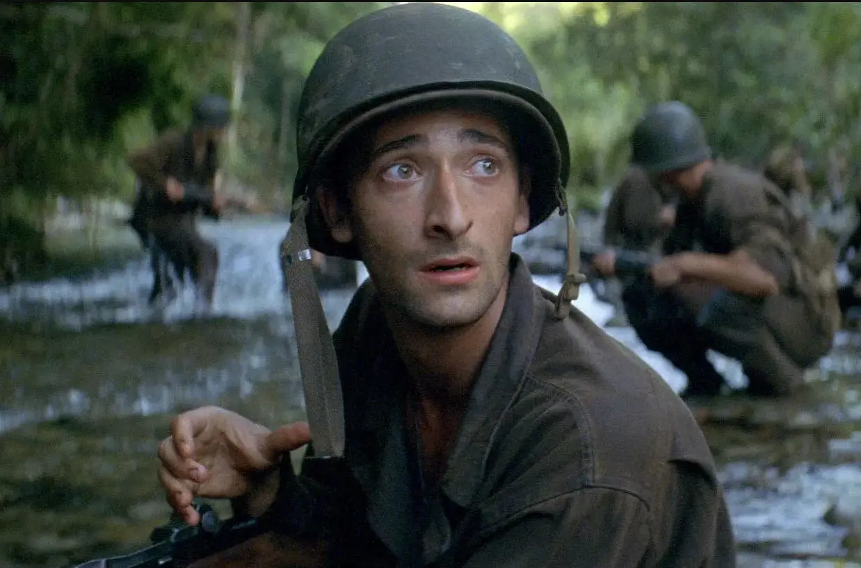 young adrian brody as soldier the thin red line