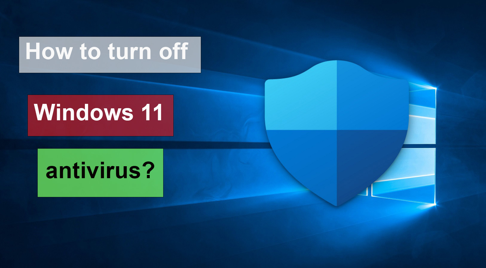 How to turn off Windows 11 antivirus?