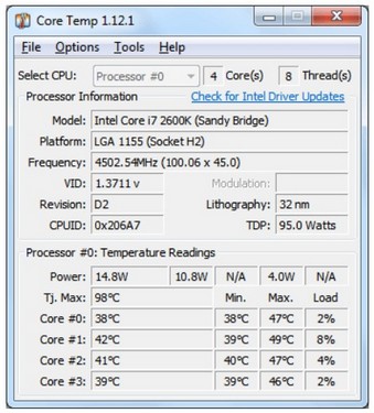 the high temperature of the laptop