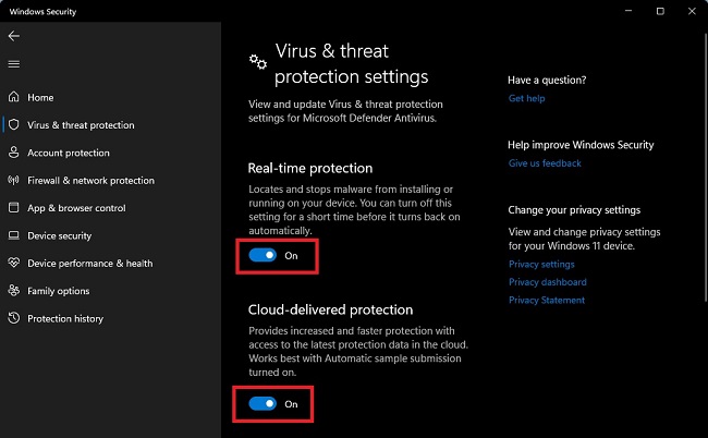 How to turn off Windows 11 antivirus?