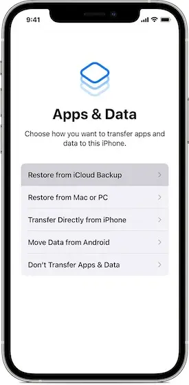 how to transfer data from iPhone to iPhone