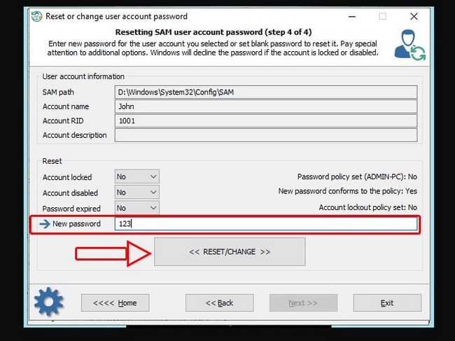 Windows 10 password recovery