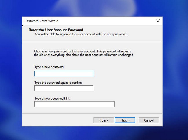 Windows 10 password recovery