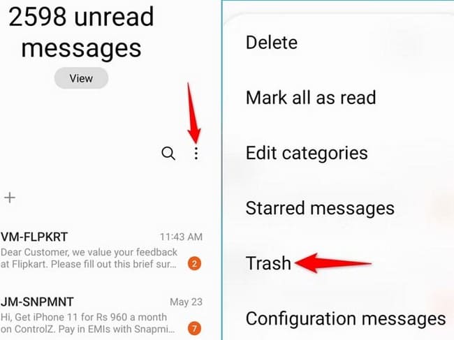 Recover messages